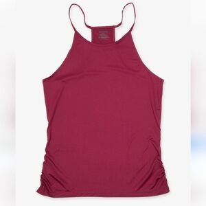 Spalding NWT Women's Shirred Side Tank Red Plum Size L